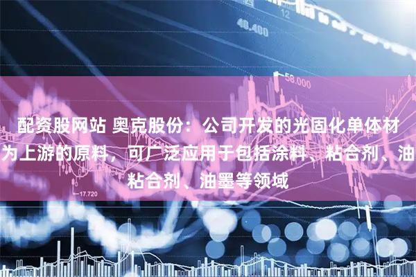 配资股网站 奥克股份：公司开发的光固化单体材料产品作为上游的原料，可广泛应用于包括涂料、粘合剂、油墨等领域